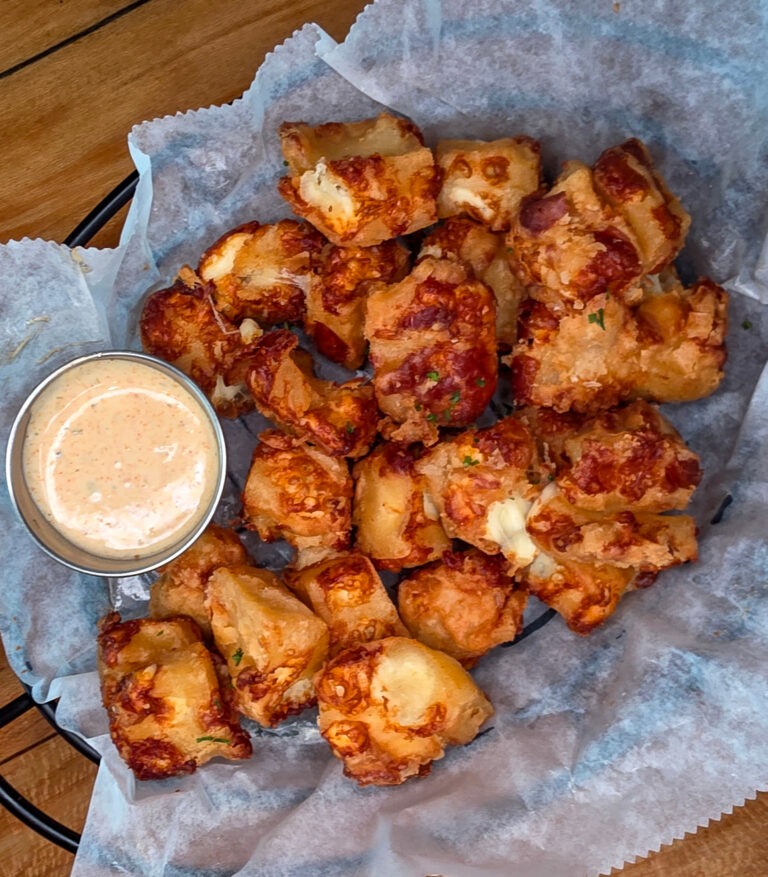 Cheese Curds at Lunch Downtown Ocala - Wisconsin’s FINEST Hand-Battered White Cheddar Cheese Curds, Served With Cajun Ranch