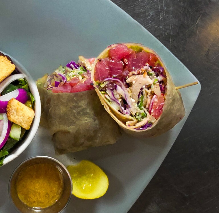 Poke Tuna Wrap close up