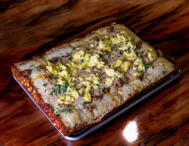 Sausage Sunrise Detroit Pizza