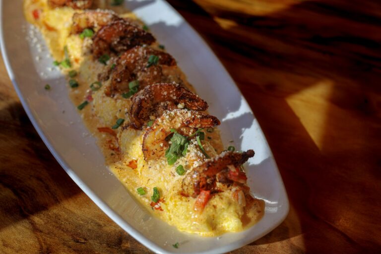 Chorizo Shrimp and Gritz close up