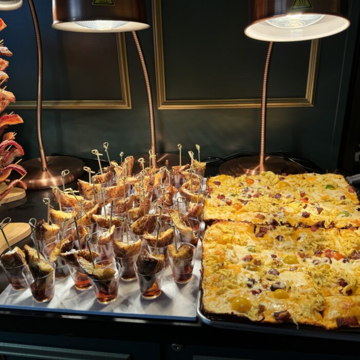 Breakfast Catering Setup - French Toast, Breakfst Pizza