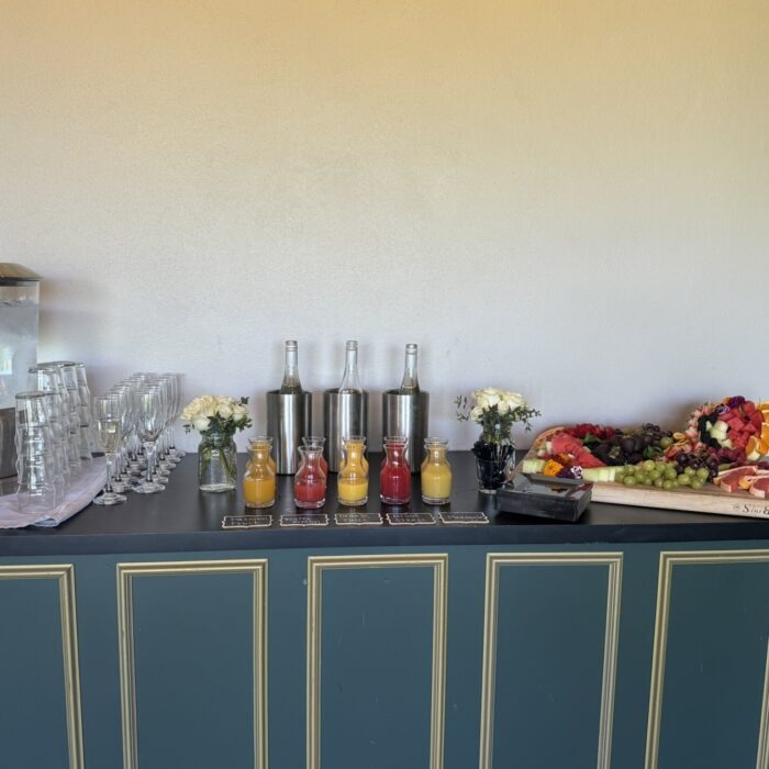 Catering - Mimosa and Charcuterie Setup