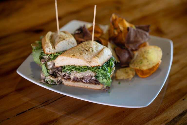 Truffle steak Sandwich Top View