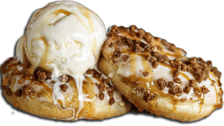 Downtown Ocala Dessert - Cookie Butter filled Donuts - drop shadow